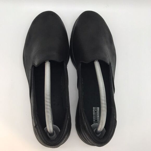 Skechers Goga Mat Ultra Go Air Cooled Loafers Women's 10 Black Slip On 136414 - Picture 5 of 12